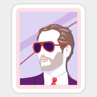 Bold Paul Newman Sunglasses Art Deco Sticker